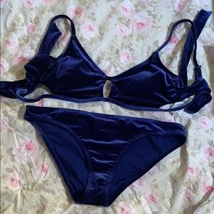 Jessica Simpson blue velvet bikini!